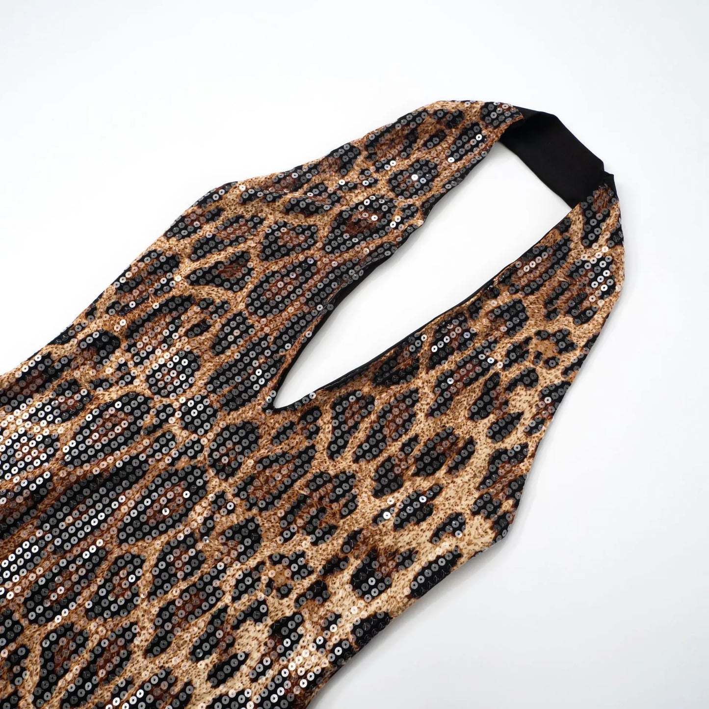 Sexy Dress Dresses 2025 Woman Vestidos Animal Print Backless Halter Neck Package Hip Sleeveless Wild Hot Girl Style Street Wind