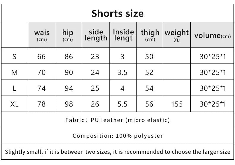 New High-waisted Imitation Leather Lace Shorts Women's Boots and Hip-wrapped Hot Pants