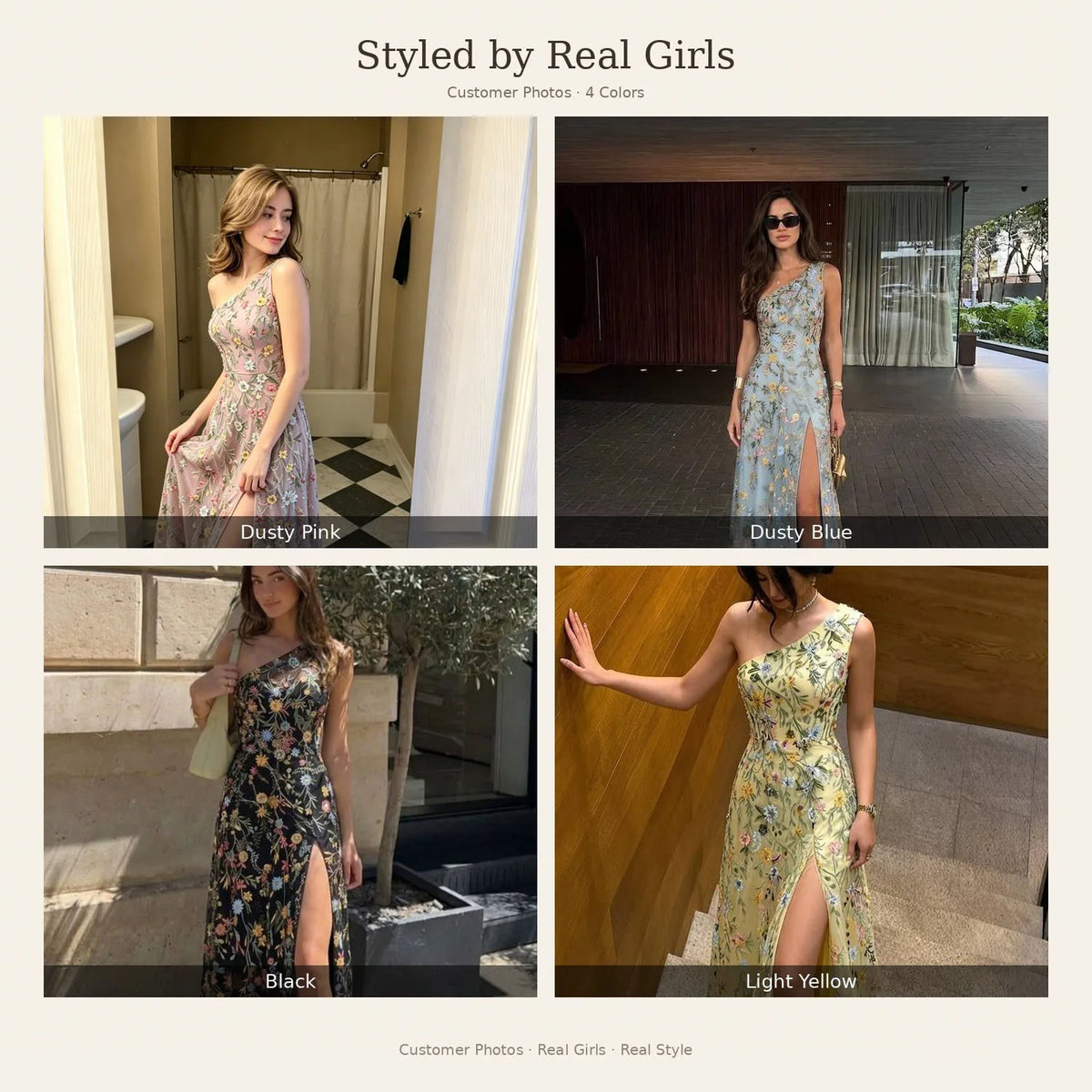 Customized Floral Embroidery Tulle Prom Dress One‑Shoulder Long Formal Evening Gown Backless Wedding Guest Dresses Plus Size