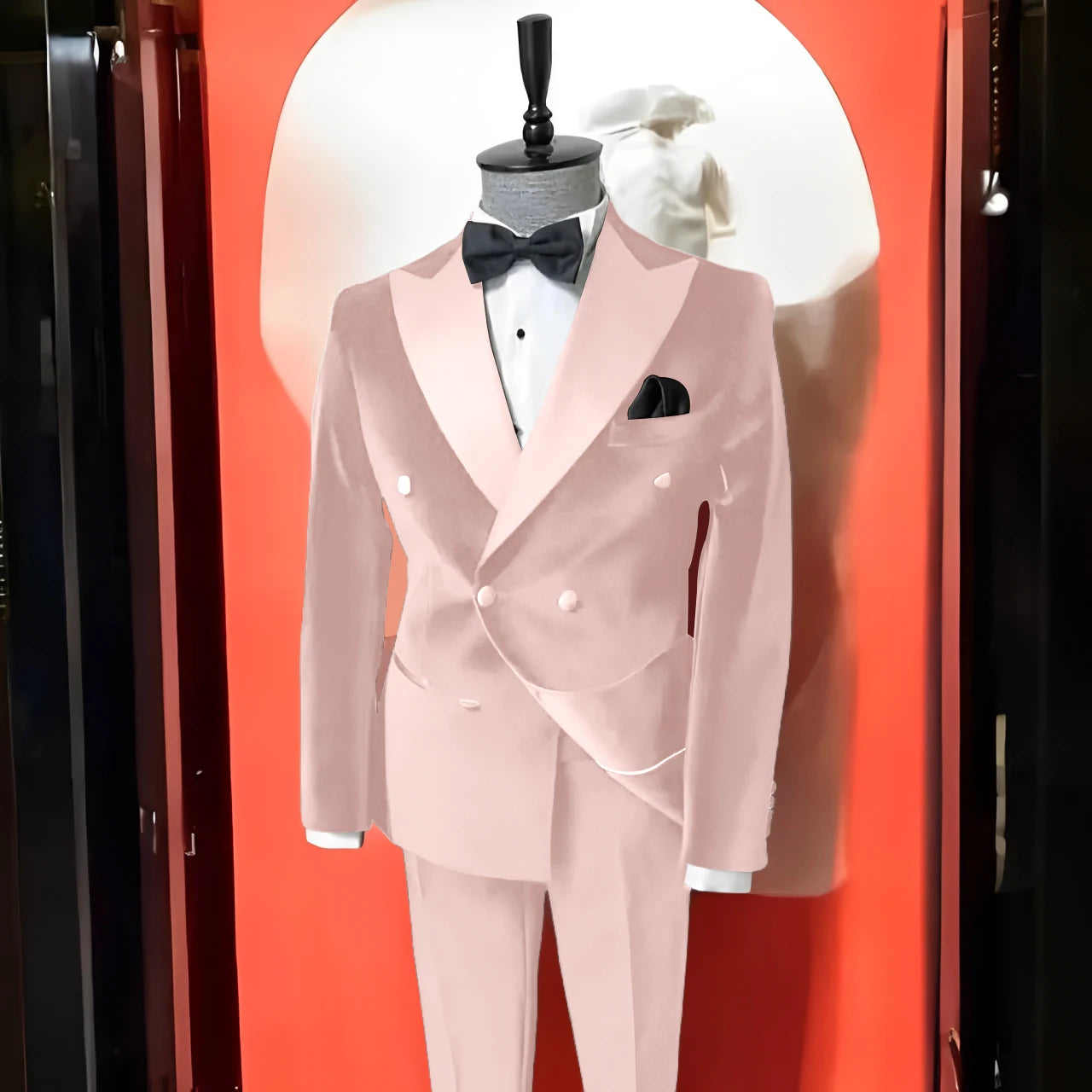 Black Velvet Suits for Men Peak Lapel Formal Wedding Groomsmen 2 Piece Jacket Pants Male Clothing Luxury Costume Homme Terno