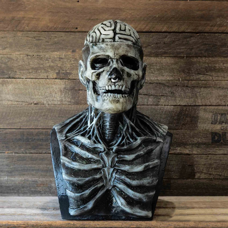 2026 Halloween Latex Skeleton Head Mask Horror Brain Helmet Mask Cosplay Party Supplies Skull Full Face Mask