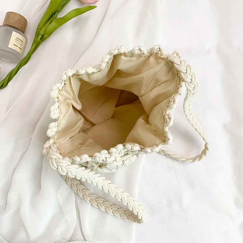 LEFTSIDE Weave Small Shoulder Bags for Women 2025 New Summer Knit Crossbody Bag Females Weave Raffia Beach Bags Handbags