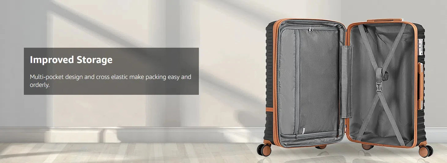 Joyway Carry On Luggage Set, Expandable Suitcase with Spinner Wheels and TSA Lock, Hard Shell Lightweight Durable