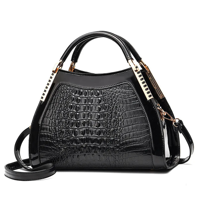 Fashionable New Women's Handbag Classic Retro Shoulder Bag Crocodile Pattern Large Capacity Crossbody Bag Trendy Simple Tote Bag