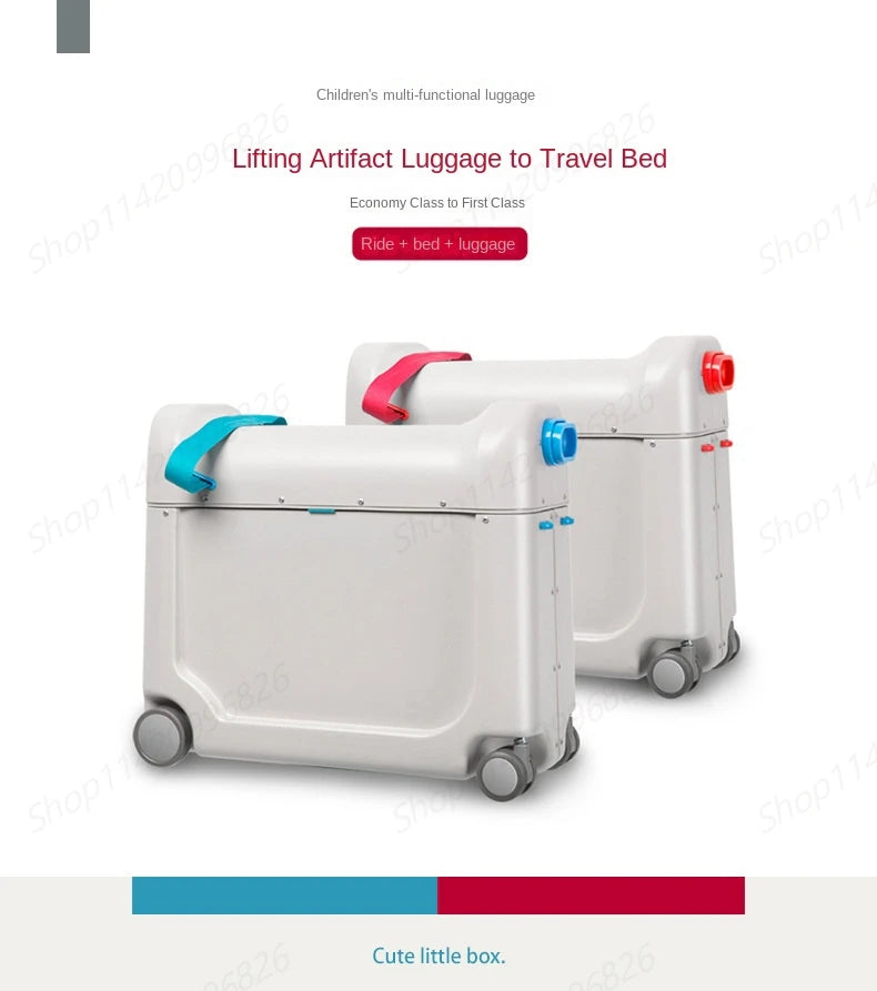 Children's Luggage Can Lie Down Can Sit Can Ride Multi Purpose Child Cabin Suitcase ABS Multifunctional Baby Traveller's Bed