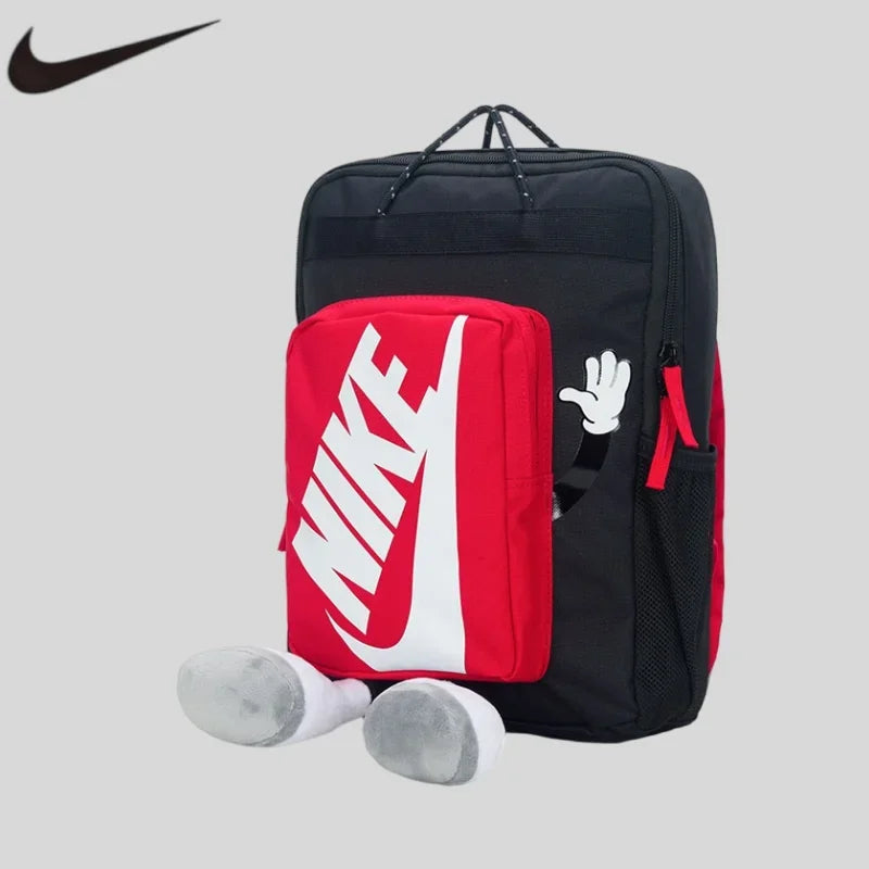 Nike Practical Backpack Summer Boys and Girls Storage Zipper Pocket Mesh School Bag NIKE HM9973-010