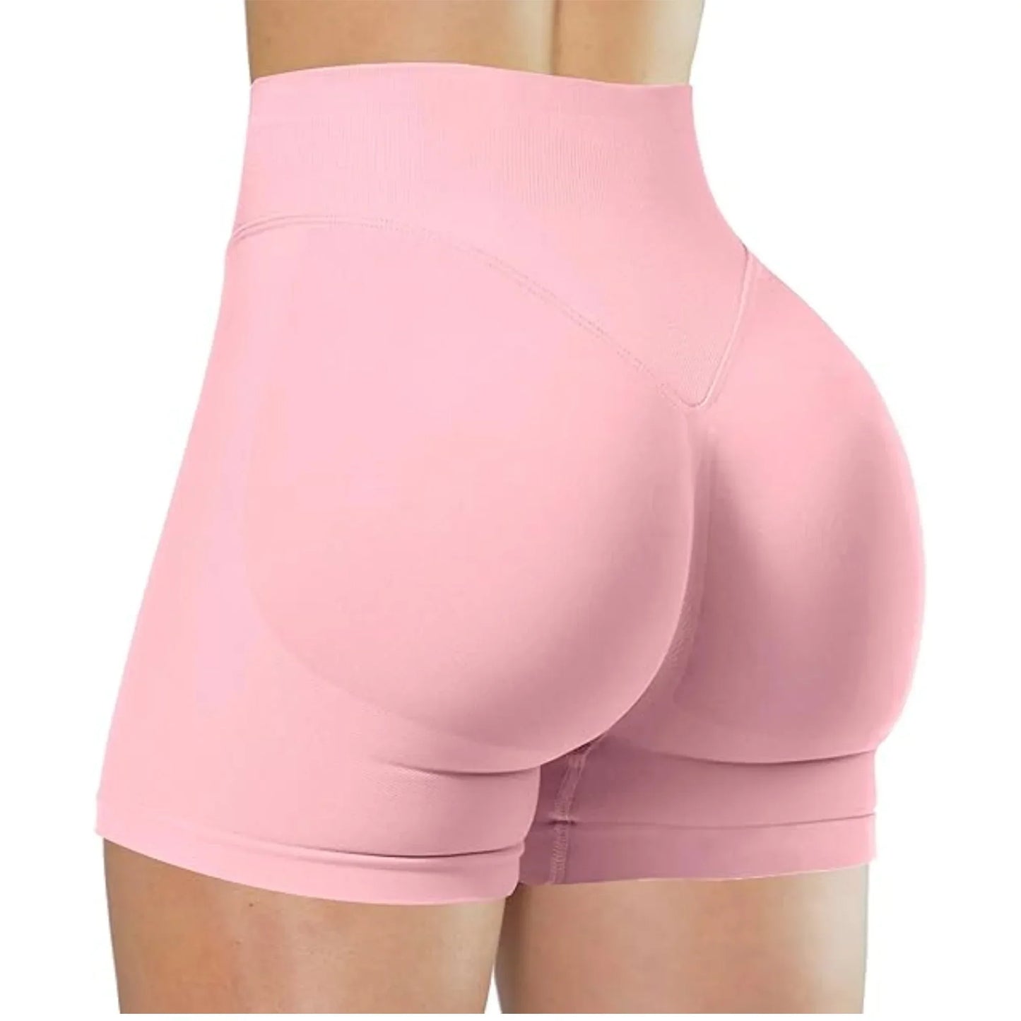 Seamless Women's Gym Yoga Exercise Pants High Waist Peach Hip Solid Color Tight Sexy Shorts Fitness Leggings