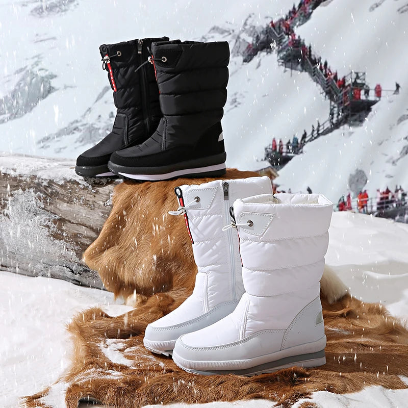 Autumn and Winter Cold-Proof Snow Boots for Men and Women, New Style, Fleece-Lined, Thickened, Non-Slip Cotton Shoes, Waterproof