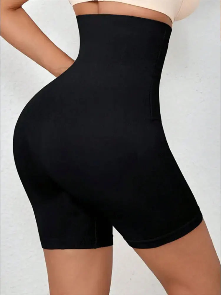 Women's Waist Trainer Buttoned Shorts High Waist Tummy Control Slimming Yoga Trousers Fitness Casual Sports Plus Size Leggings