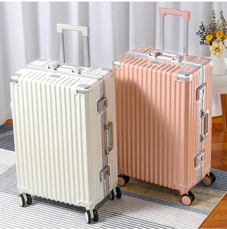 Carrier 28-inch Large-Capacity Suitcase Aluminum Frame Thickened Trolley Case Business Luggage Combination TSA Lock