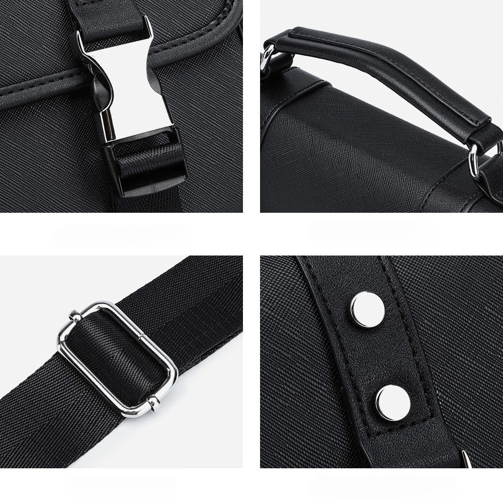 Fashion Plaid Men's Crossbody Bag Large Capacity Shoulder Messenger Bag Men Luxury Flap Crossbody Bags Male Rectangle Handbags
