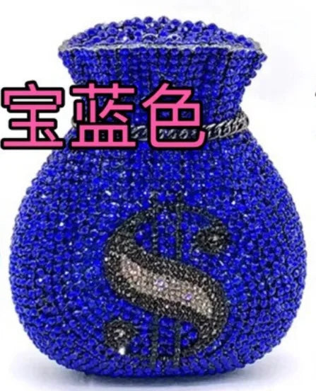 Fashion wallet brocade bagCrystal Bags Purse Purple Designer Women Party Clutches Mini Clutch Bags Drop Wedding Bridal Handbags