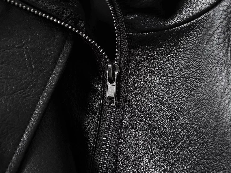 HXAO Women's Faux Leather Jacket Short Coat Black Bomber Jackets For Woman Loose Winter Outerwear High Neck Aviator Jackets