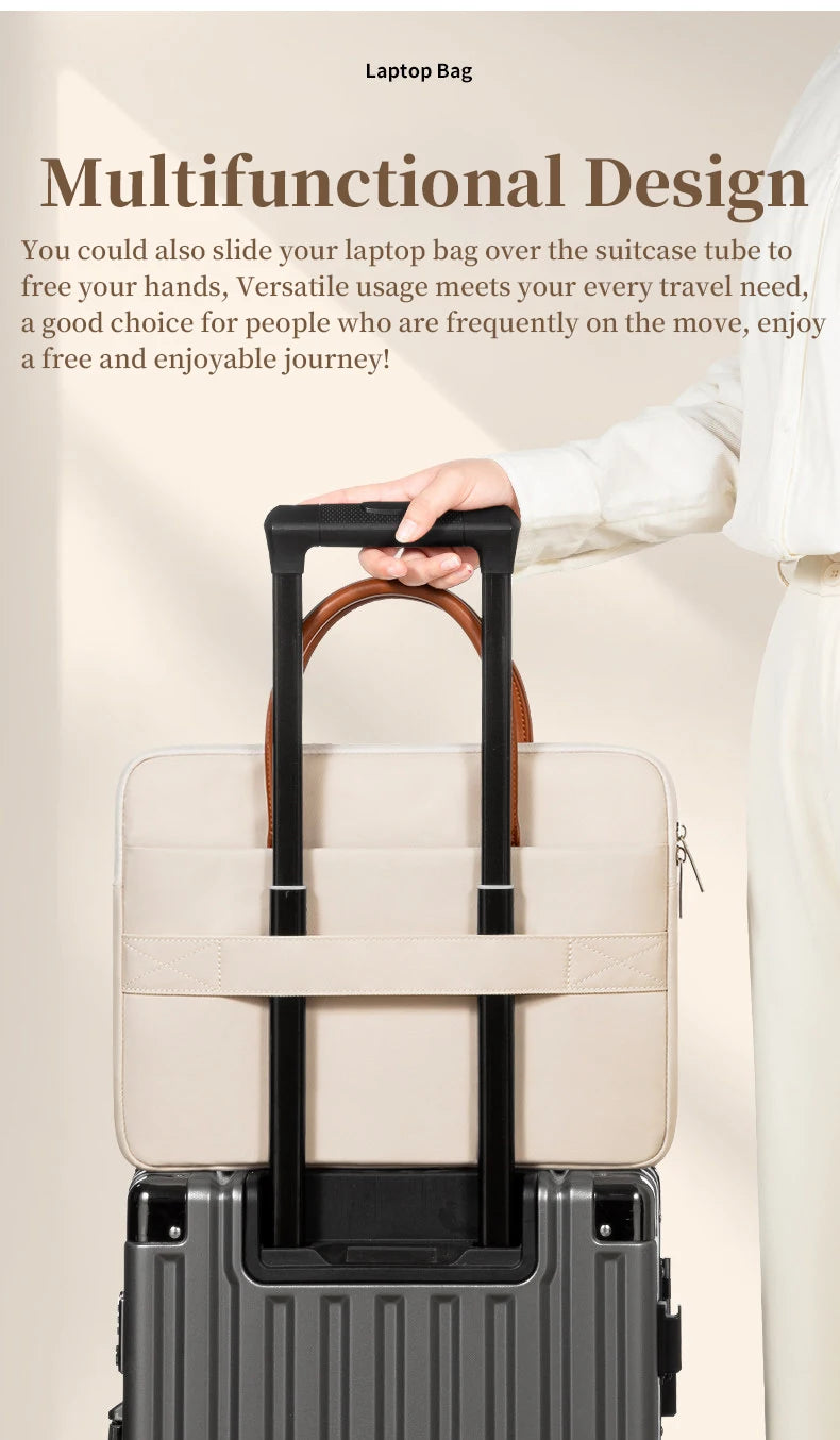 Business Laptop Bag Stylish Women Tote Bags Slim Briefcase For 13 14 15.6 Inch Macbook Air Pro Acer Huawei Asus Dell Lenovo Case