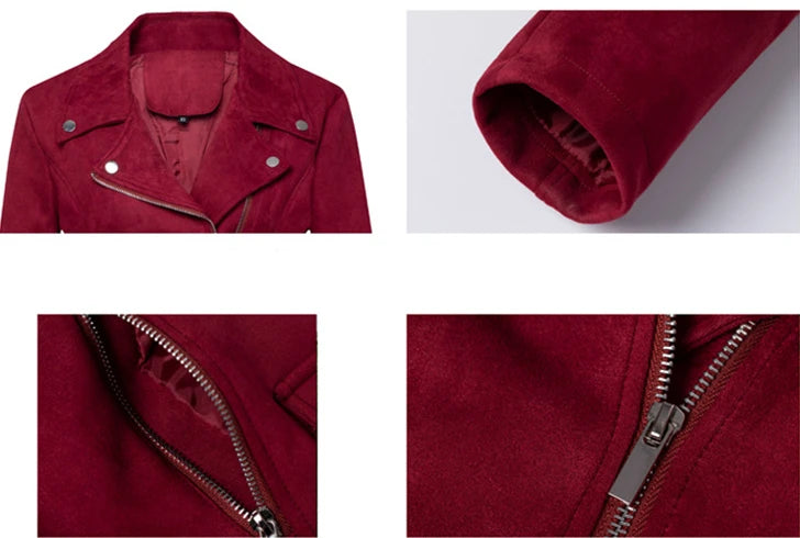 2026 New Women's Red Short Jacket, Fashion Casual Coat Black White Pink Green Brown Female Tops Outerwear XS S M L XL XXL