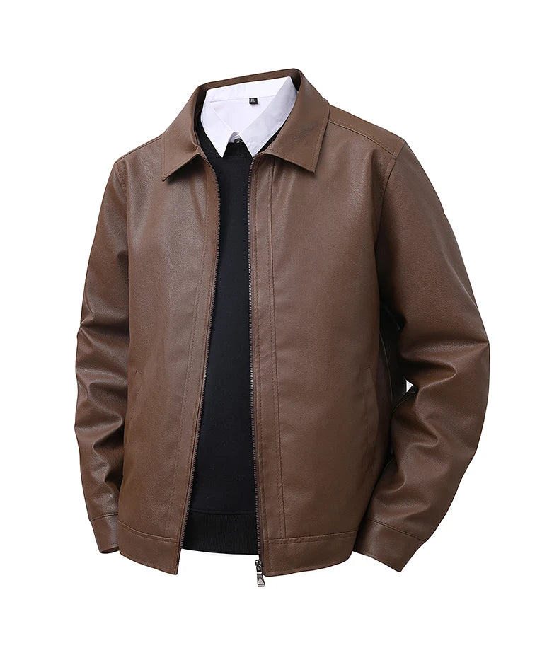Loose Fit Leather Jacket: Comfortable, Versatile, and Flattering on Every Body Type Windproof and Waterproof Men's Jacket