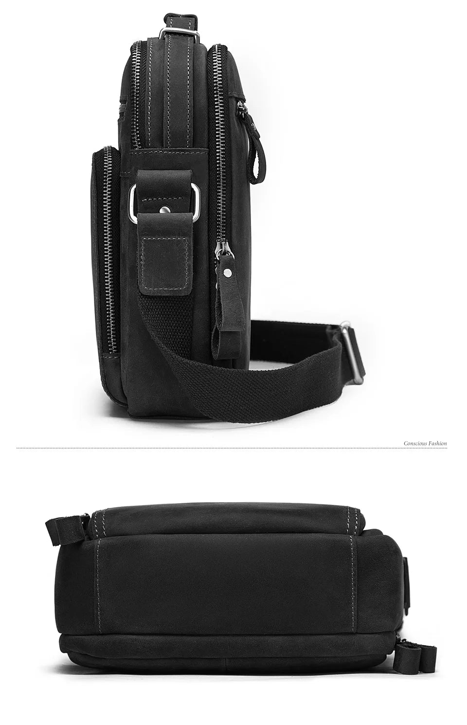HUMERPAUL Men's Cowhide Shoulder Bag Casual Crossbody Bags Full Grain Leather Multifunctional Ipad Messenger Handbag Quality
