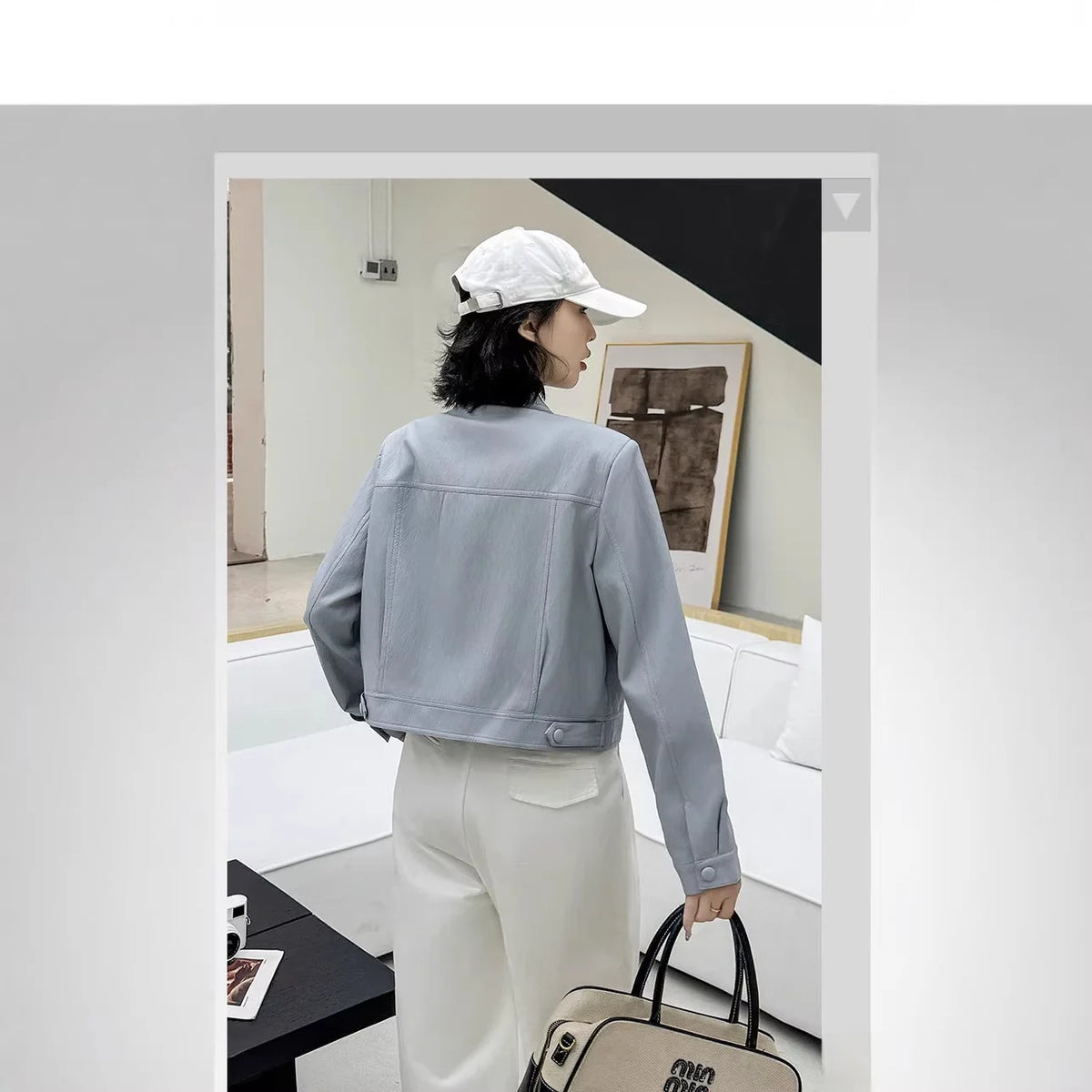 Fashionable Short PU Leather Jacket Women's Loose Slimming Biker Style Spring Autumn New Arrival Korean Version Casual Coat
