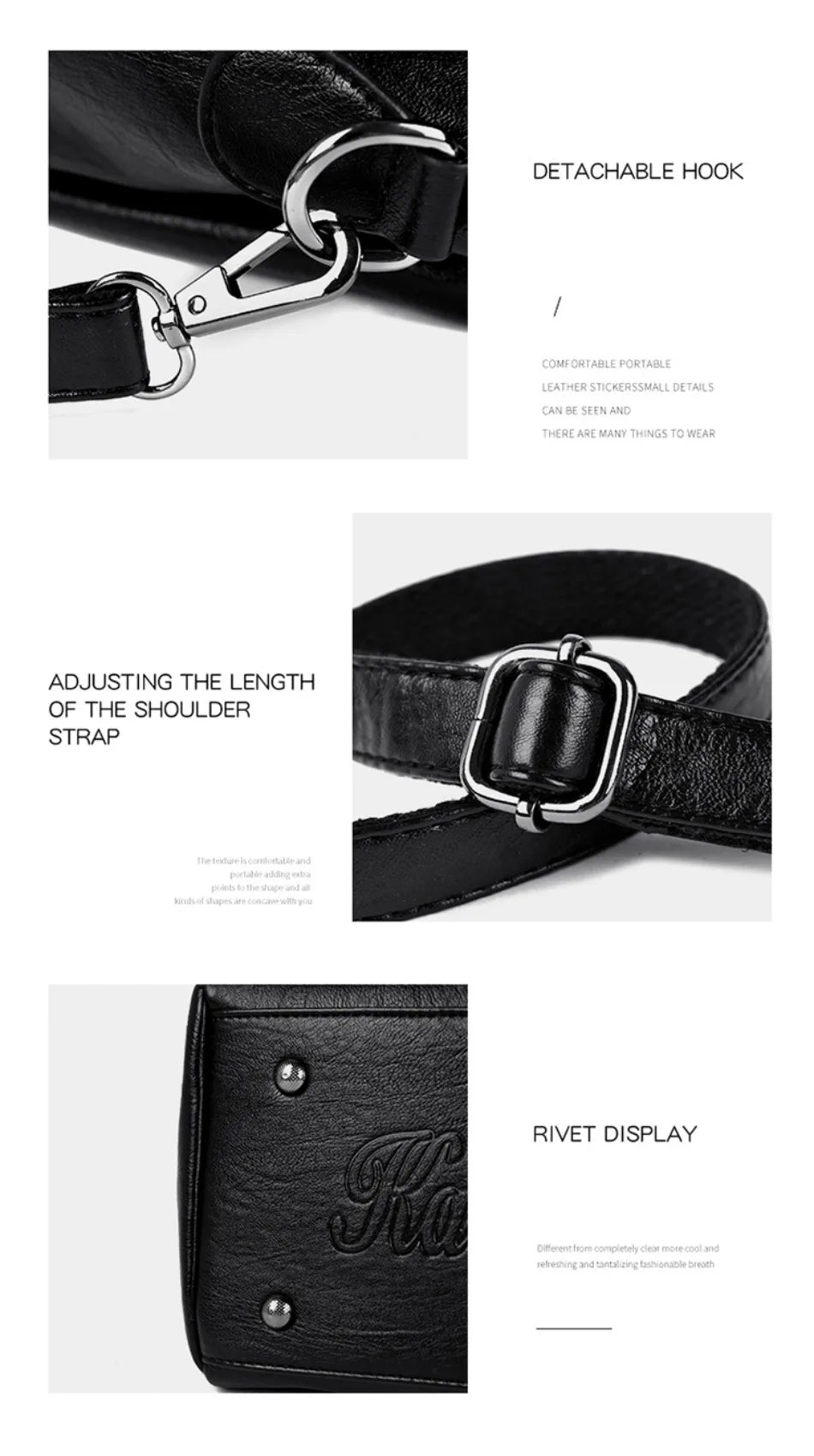 High-quality Soft Leather Luxury Handbags Women Bags Designer High-capacity Ladies Crossbody Hand Bags for Women 2024 Sac A Main