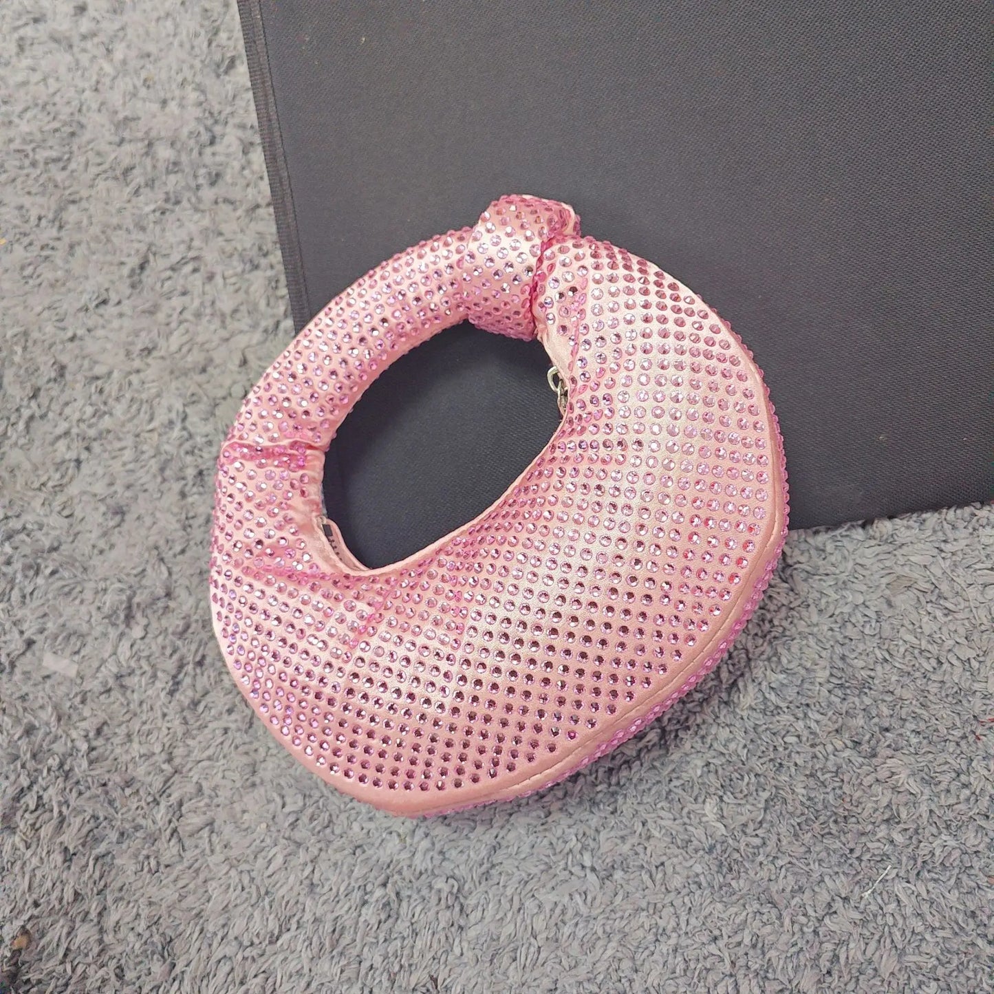 Full Diamond Dumpling Bag Women's Socialite Dinner Clutches Ladies Sparkling Rhinestone Evening Handbag Mini Banquet Party Purse