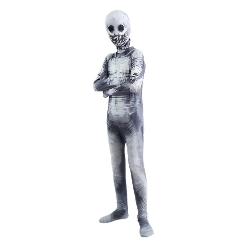 Halloween Frights! Adult Child Horror Grim Reaper Onesie, Skeleton Costume to start the horror!
