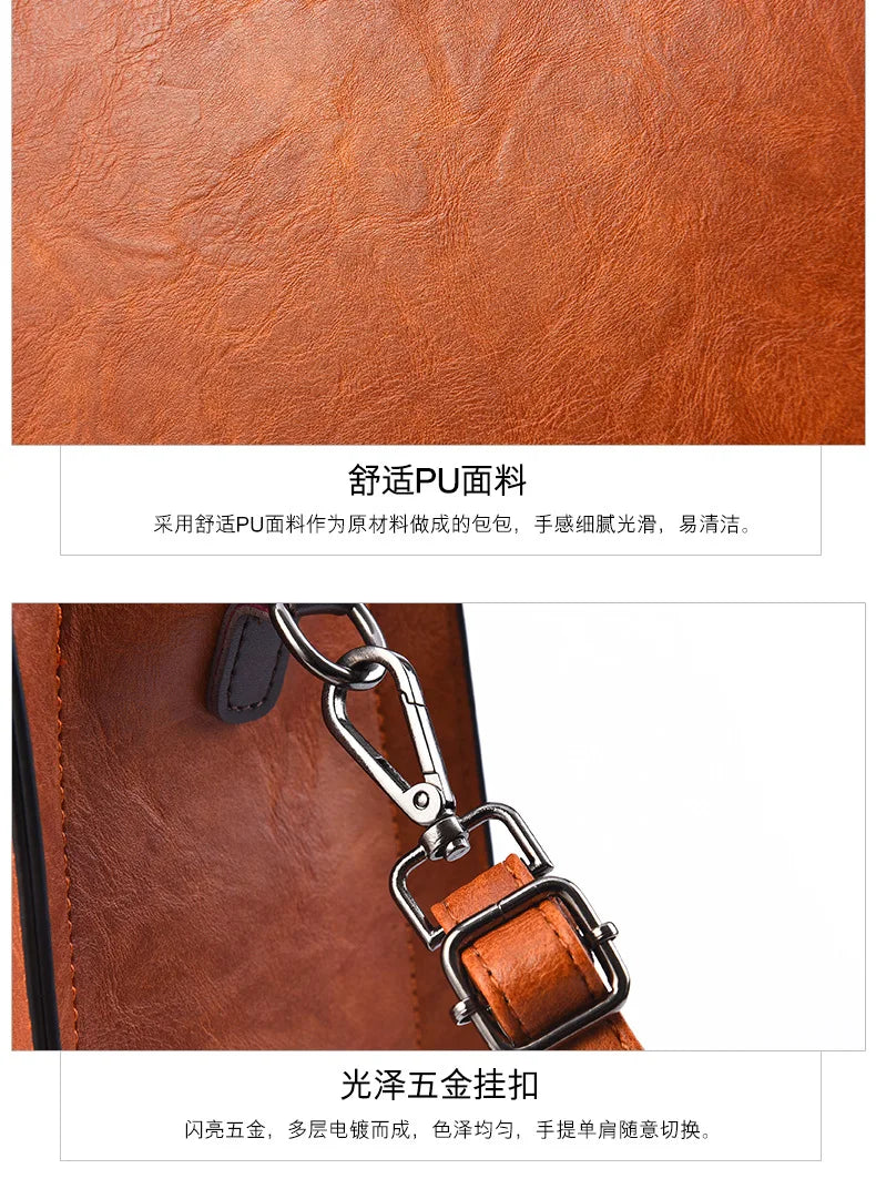 Large Capacity Women's Casual Tote Bag Women Leather Handbags Ladies Square Shoulder Bag Bolsas Femininas Fashion Crossbody Bag