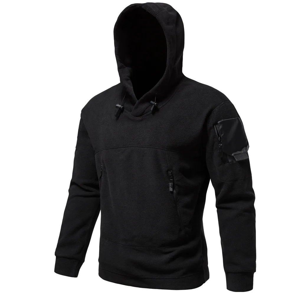 2026 Autumn Spring Fleece Hoodies Men Tactical Sweatshirts Outdoor Thermal Multi-pocket Polar Pullovers Hoodies Man Clothing