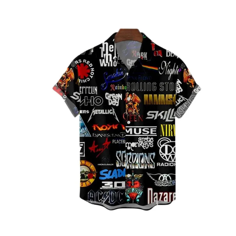 2023 Men's Hawaiian Shirt Cat Printed Short Sleeve Tops Beach Vacation Sunset Harajuku Men's Clothing Casual Unisex Style Shirts