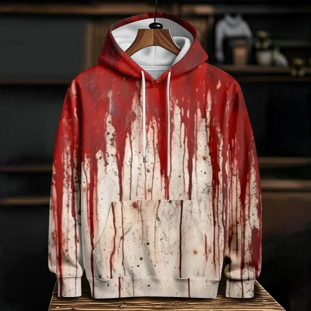 Halloween Horror Blood 3D Print Hoodies Men's Women Casual Hooded Sweatshirt Harajuku Pullover Tracksuit Unisex Coat Clothing