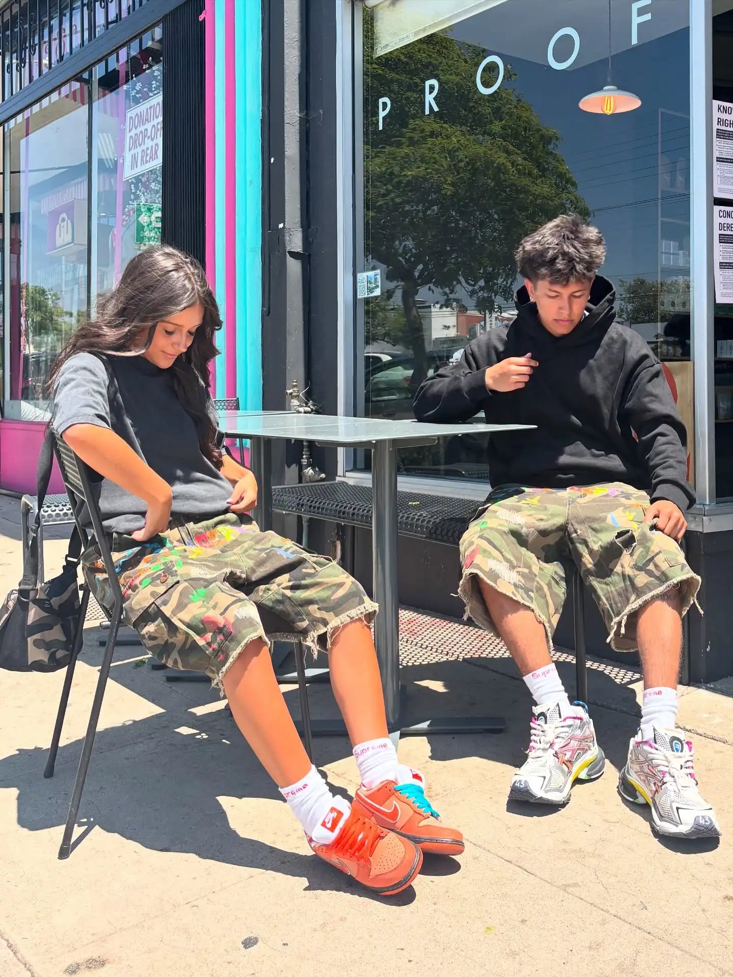 Y2k Camo Cargo Shorts Retro Graffiti Patched Hole Men Women Shorts American Hip Hop Trendy Streetwear Unisex Casual Baggy Shorts