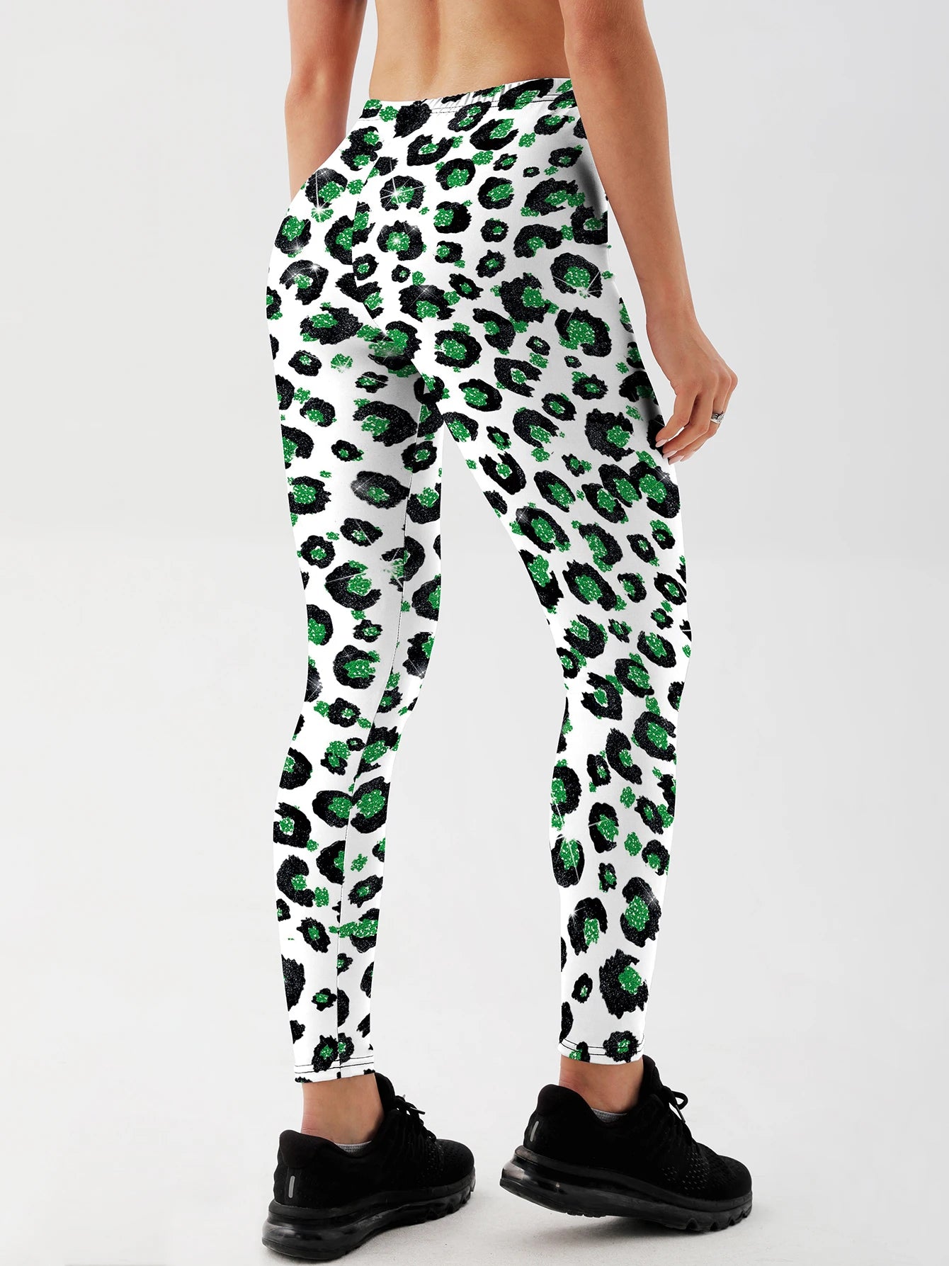 Women Leopard Printed Leggings For Fitness High Waist Gym Legging Push Up Workout Women Rendering circles Printed Leggings