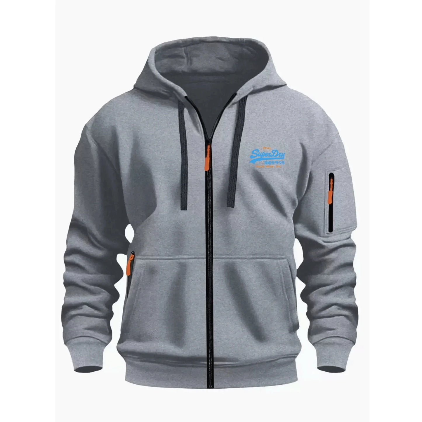 Men's Autumn Winter Hoodies Long Sleeve Sweatshirt Zipper Design Hooded Sweatshirt Men Sportswear Slim Fit Casual coat men tops