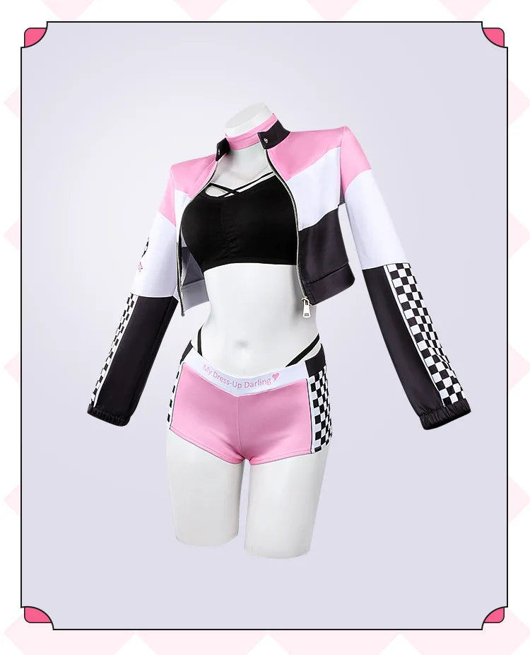 Marin Kitagawa Cosplay Costume My Dress Up Darling Race Suit Halloween Party Outfit for Women Anime Roleplay