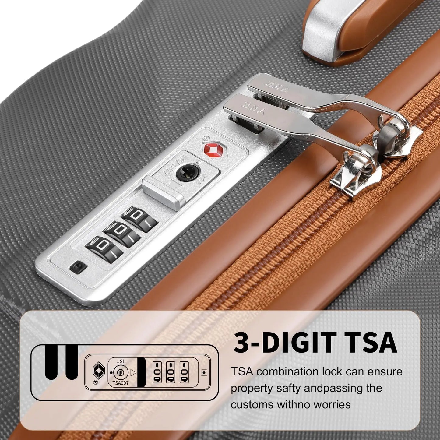 British Traveler 2 Piece Luggage Set | Cabin Case with TSA Lock & Toilet bag | 4 Double Rollers | 31 + 54 cm
