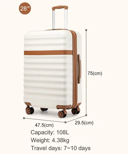 KONO ABS + PC hard case with 4 wheels, TSA lock trolley hand luggage/suitcase (55/65/75cm)