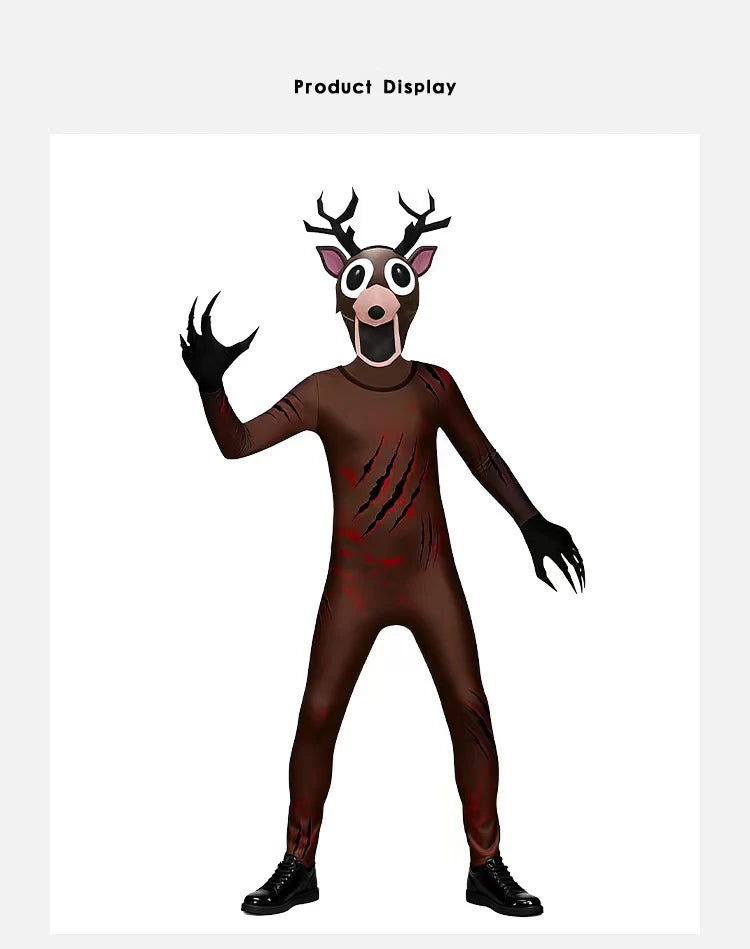 99 Nights In The Forest Deer Costume Fnaf Horriable Halloween owl  party Costume for Adult Kid Nightmare Reindeer Christmas Gift