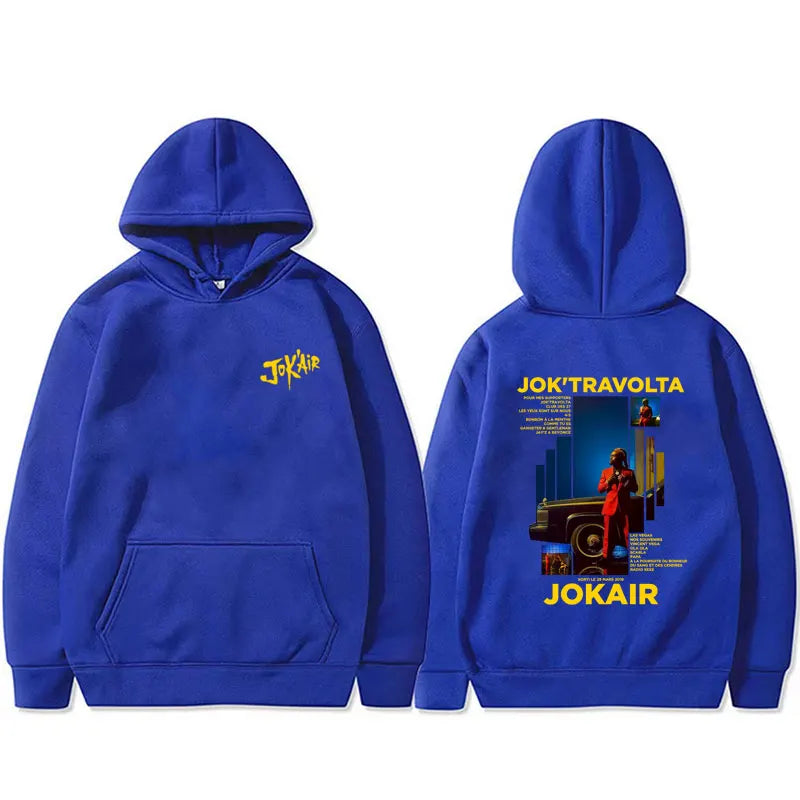 Rapper Jok'air Jok'travolta Graphic Hoodie Men Women Hip Hop Pop Music Pullover Hoodies Male Casual Cotton Vintage Sweatshirt