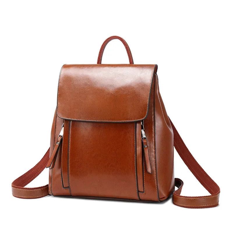 Women Backpack Cross Body Shoulder Bag Genuine Leather Girls School Female Natural Skin Book Laptop Rucksack Messenger Bags