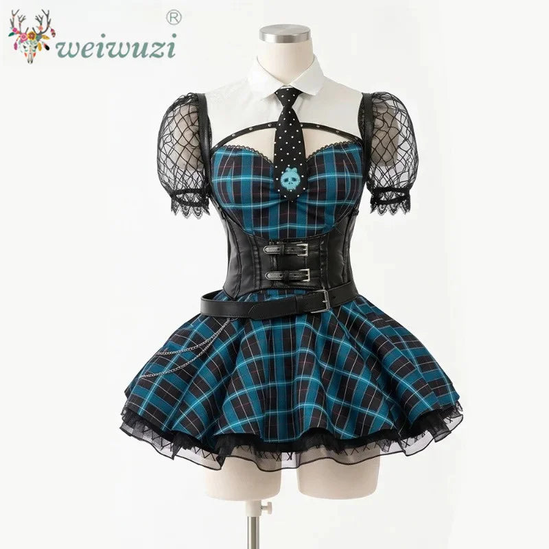 Halloween Monster Cos High Cosplay Costume Women's SexyGothic Dress Up Party Fantasy Uniform Campus Style Dress Comic Con Outfit