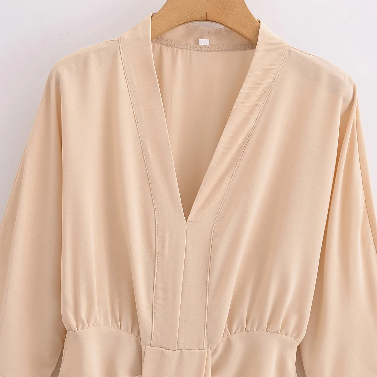 HH Dress Women Elegant Solid Waist Fitted Draped Dress Slim V Neck Half Sleeve Dresses Summer Woman Evening Dress Vestidos