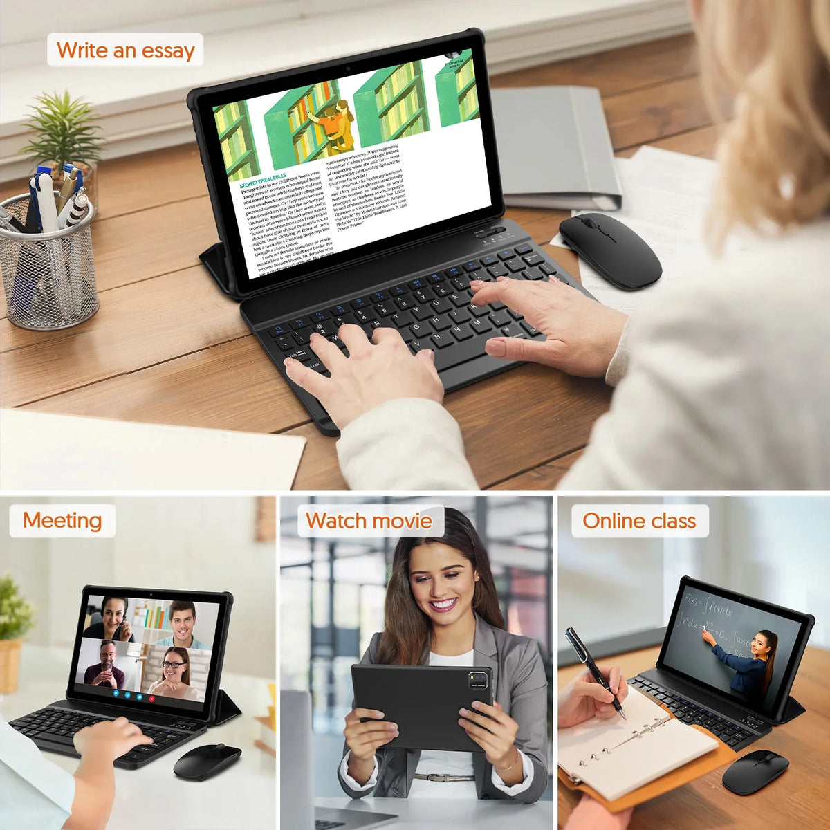 2026 Model Tablet | Brand New Android 16 | 10.0-inch Display | 12GB (3GB+9GB Virtual) RAM + 64GB ROM | Dual Cameras | 6,000mAh