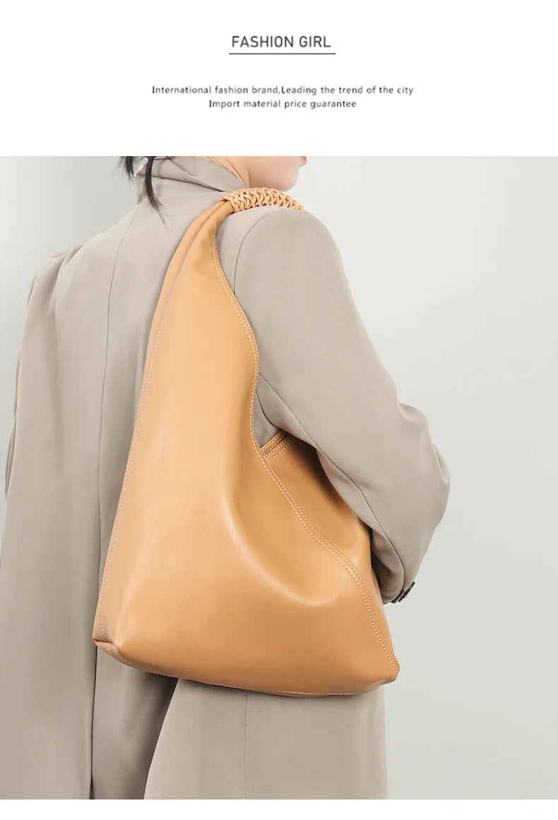 YANATARI Female Genuine Leather Bag Large Capacity Handbags Shoulder Bag Big Tote Bags for Women Shopping Bag Large Luxury Bag