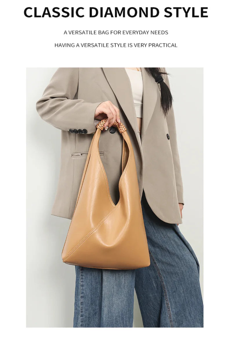 YANATARI Female Genuine Leather Bag Large Capacity Handbags Shoulder Bag Big Tote Bags for Women Shopping Bag Large Luxury Bag