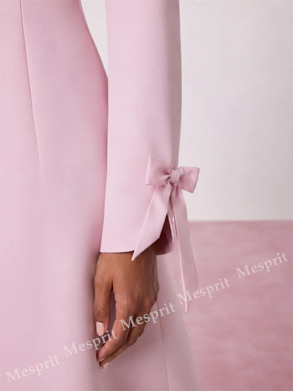 Customized Elegant Party Gown for Wedding O-Neck A-line Bow Long Dresses High Quality Women's Evening Gowns