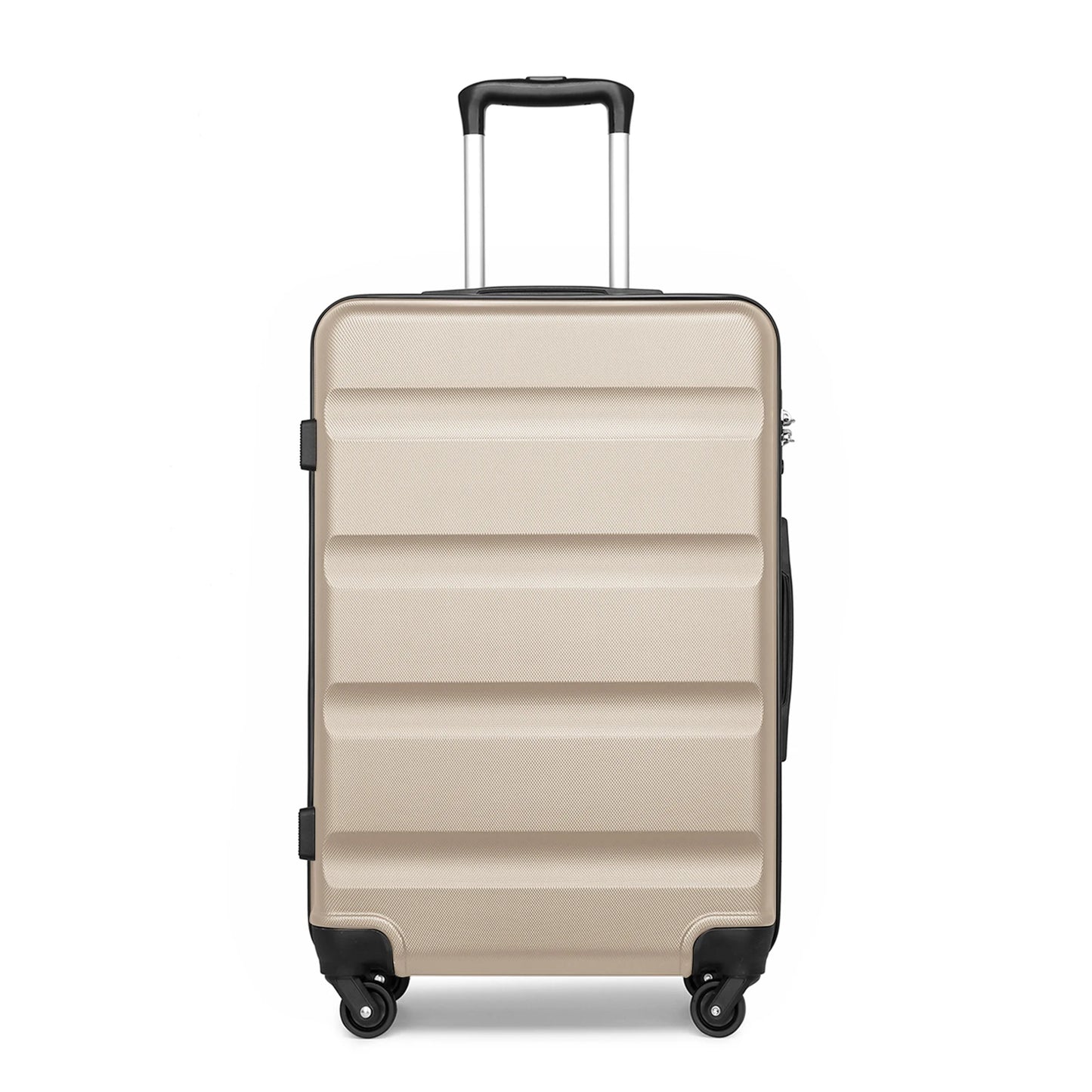 KONO Hardshell Case with 4 spinner wheels and number combination lock, light suitcase, hand luggage, 55/66/75 cm