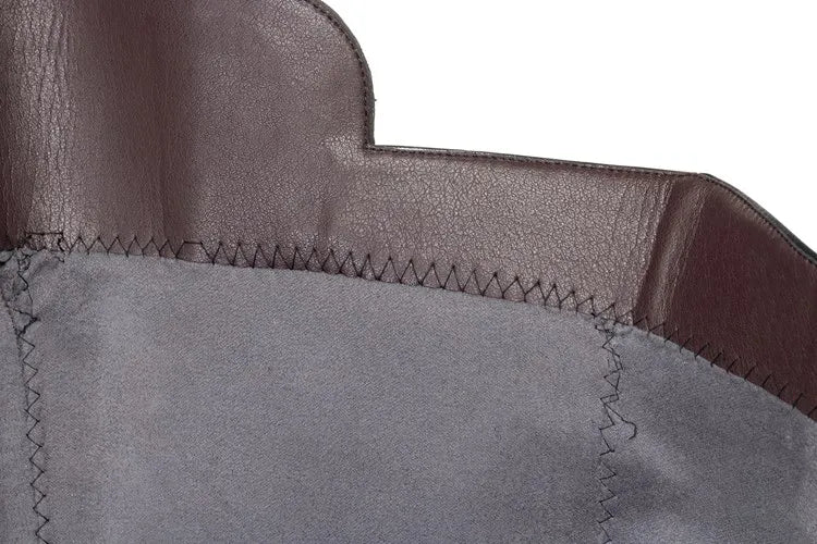 Women Over The Knee Boots Winter Natural Wool Warm Genuine Leather Ladies Knee Boots Large Size Non-slip Snow Boots Women