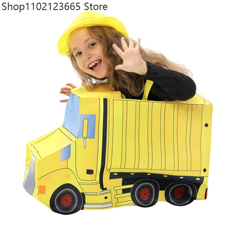 Halloween Carnival Enfant Construction Vehicle Police Car Costume Niño Ambulance Onesie Kindergarten Fire Truck Performance Suit