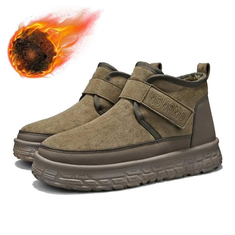 Mens Winter Snow Boots High Top Warm Comfortable Slip Resistant Shoes for Cold Weather