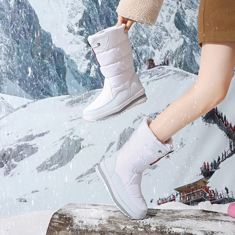 Autumn and Winter Cold-Proof Snow Boots for Men and Women, New Style, Fleece-Lined, Thickened, Non-Slip Cotton Shoes, Waterproof