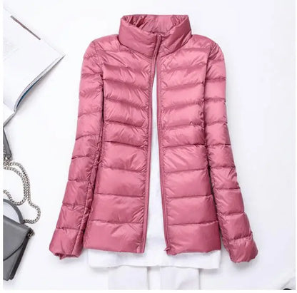 90% Ultralight Duck Down Jacket Women's Winter Hooded Short Slim Fit Down Jacket 2024 Fall/Winter Women's Down Jacket